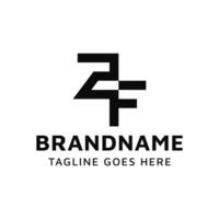Letters ZF Monogram Logo Set, suitable for any business with FZ or ZF initials vector