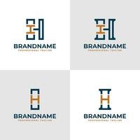 Elegant Letters HI and IH Monogram Logo, suitable for business with IH or HI initials vector