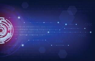 Abstract technology background with hexagons and digital data vector