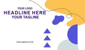 Gradient geometric pattern horizontal banner vector