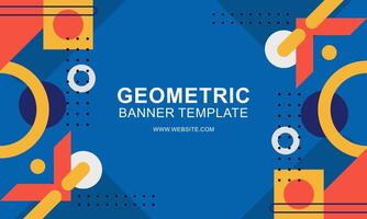 Gradient geometric pattern horizontal banner vector