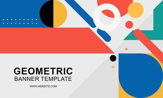 Gradient geometric pattern horizontal banner vector