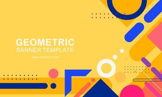 Gradient geometric pattern horizontal banner vector