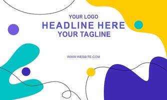 Gradient geometric pattern horizontal banner vector