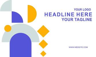 Gradient geometric pattern horizontal banner vector