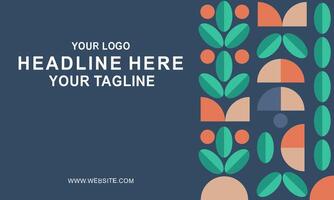 Gradient geometric pattern horizontal banner vector