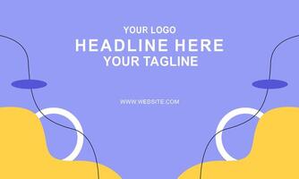 Gradient geometric pattern horizontal banner vector