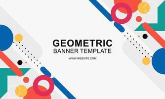 Gradient geometric pattern horizontal banner vector