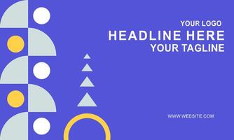 Gradient geometric pattern horizontal banner vector