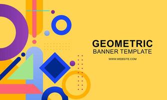 Gradient geometric pattern horizontal banner vector