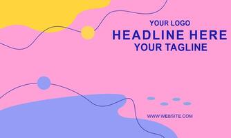 Gradient geometric pattern horizontal banner vector