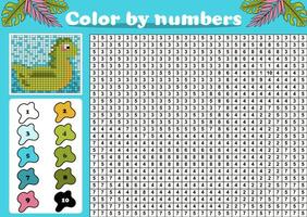 Pixel coloring page with dinosaur shaped inflatable ring vector