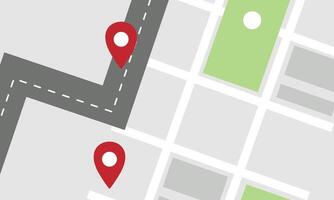 Navigation concept with pin pointer illustration vector