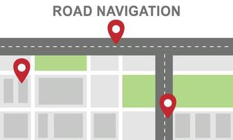 Navigation concept with pin pointer illustration vector