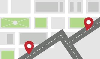 Navigation concept with pin pointer illustration vector
