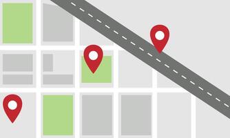 Navigation concept with pin pointer illustration vector