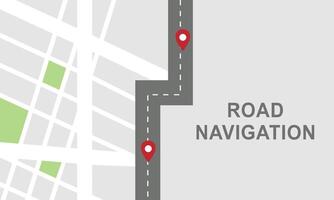 Navigation concept with pin pointer illustration vector