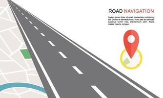 Navigation concept with pin pointer illustration vector