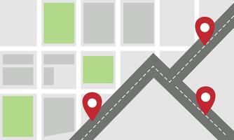 Navigation concept with pin pointer illustration vector