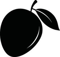 A mango silhouette illustration white background vector