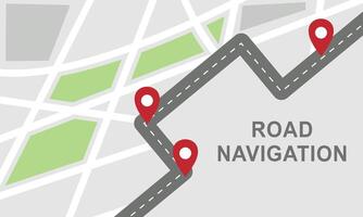 Navigation concept with pin pointer illustration vector