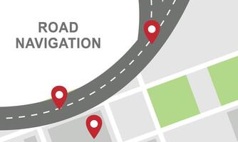 Navigation concept with pin pointer illustration vector