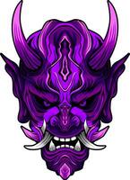 Japanese oni mask yokai Pro EPS High Quality vector