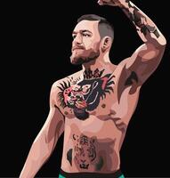 Conor McGregor UFC face character vector