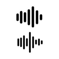 Sound wave icon with simple design. vector