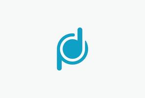 Modern Minimalist PD or DP Monogram Logo Design vector