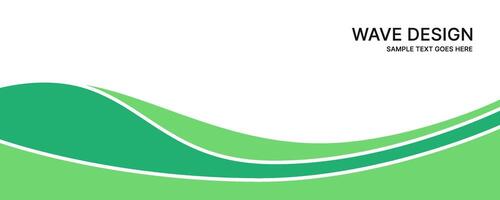 Abstract wavy green business background. vector