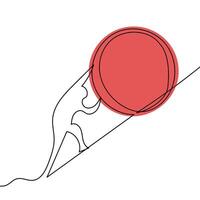 Sketch outline concept minimal business man in drawing continuous line art. male business concept success talent hand drawn with white ioslated background. Abstract,illustration. vector