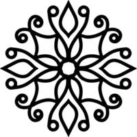 Snowflake icon Christmas and winter emblem Xmas Mandala vector