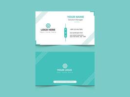 modern creative simple clean business card or visiting card design template with unique shapes Pro template vector