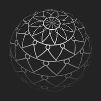 3D sphere mesh grid. Ball or sphere in grid of line. 3D abstract object in wireframe of lines and dots. illustration vector