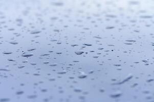 Rain drops on windshield photo