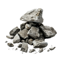 Raw Mountain Rocks Stack on Transparent Background png