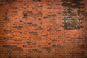 the old red brick wall photo