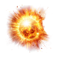 Fire in Round Shape on Transparent Background png