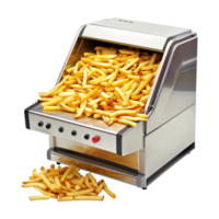 Fries Making Machine and Fries in It on Transparent Background png