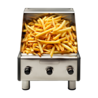 Fries Making Machine and Fries in It on Transparent Background png
