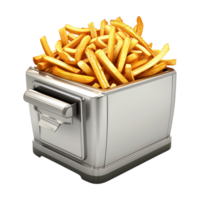 Fries Making Machine and Fries in It on Transparent Background png
