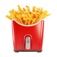 Fries Making Machine and Fries in It on Transparent Background png