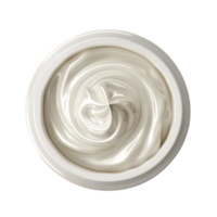 Swirling Texture White Cream in Circular Container AI-Generative png