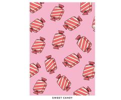 Candy print design for t shirt print, poster, sticker, background and other uses. vector