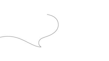 speech bubble chatting message in one line drawing continuous minimalist thin linear animation video