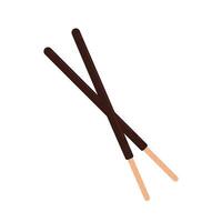 Chocolate sticks. Dipped stick. Dipped stick pattern . chocolate dipped cookie sticks. vector