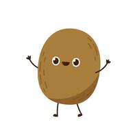 Kiwi character design. Kiwi on white background. Kiwi . vector