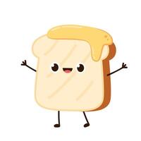 Bread character. free space for text. bread logo design. Honey on bread. vector
