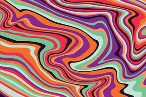 Psychedelic groovy background. Colorful abstract background. vector